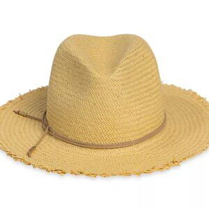 Hat Attack Classic Travel Hat with Fringe, Toast/Tan, One Size